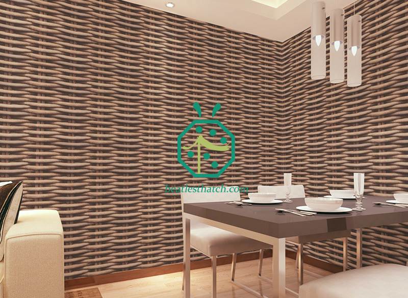 Imitation Wicker Wall Covering For Interior Home Background Project