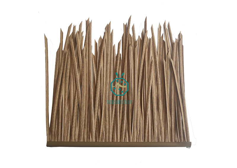 Synthetic cogon thatch roof used for nipa hut construction