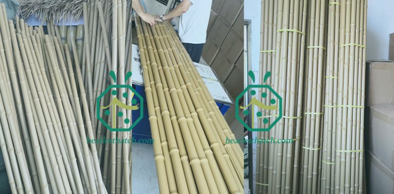 Packaging of plastic bamboo pole products Packaging of plastic bamboo pole products