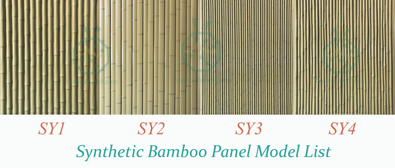 Plastic bamboo panels for wall and fence decoration