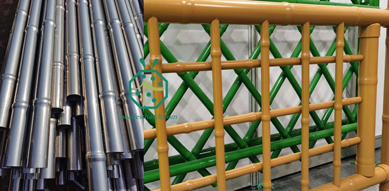 Garden or park landscape decoration steel bamboo fence screening poles