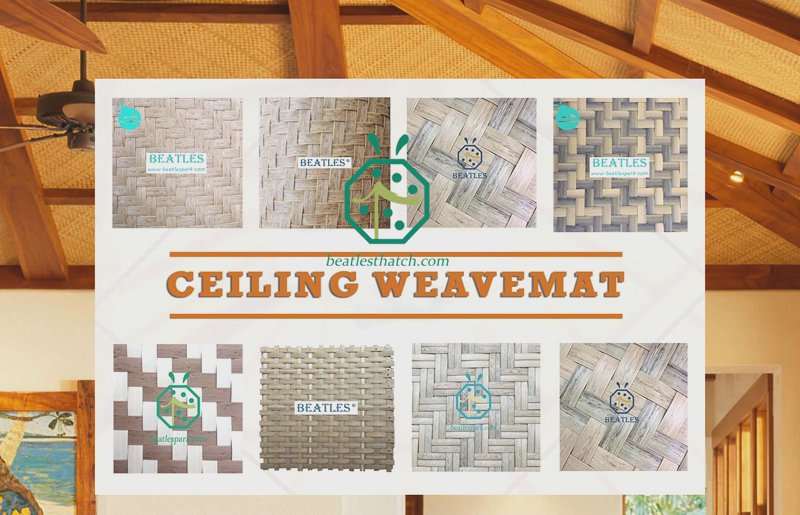 Woven ceiling lining designs for Australia villa home cottage and gazebo