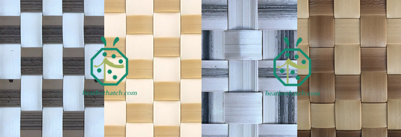 Artificial palm leaf woven matting for ceiling and wall decoration
