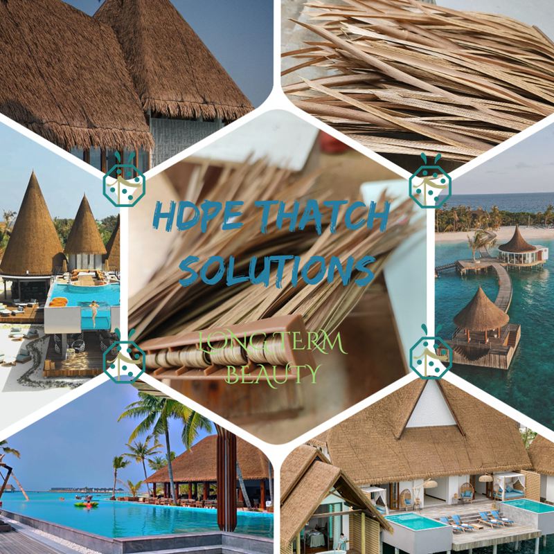 Durable PE thatch roofing materials from China supplier