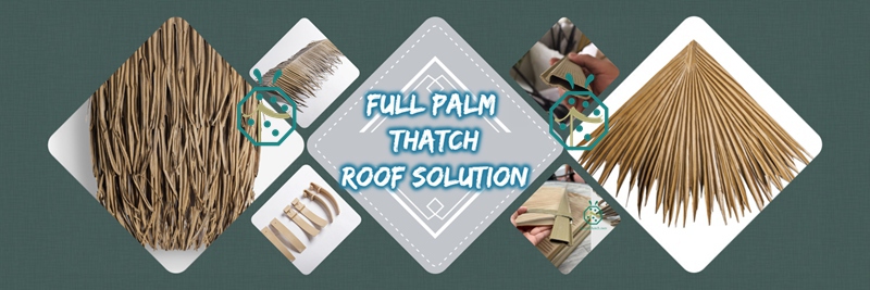 Artificial Palm Thatch Roofing System With All Accessories