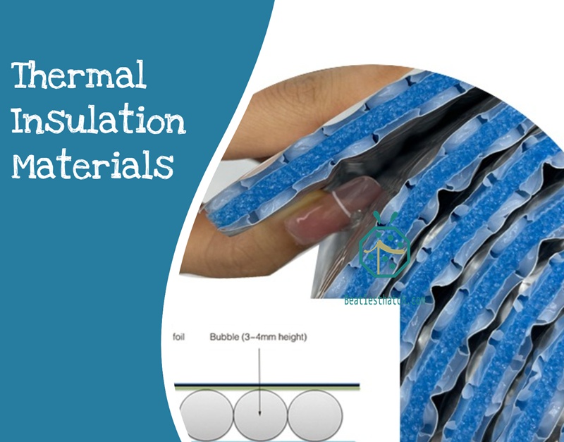 Thermal insulation materials for synthetic thatch roof structures