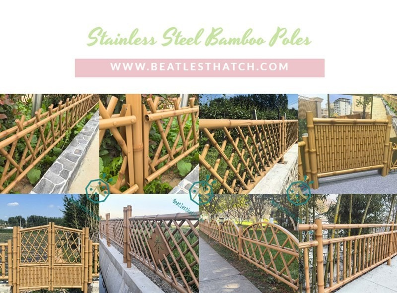 Iron bamboo fence for privacy screen in backyard garden Iron bamboo fence for privacy screen in backyard garden