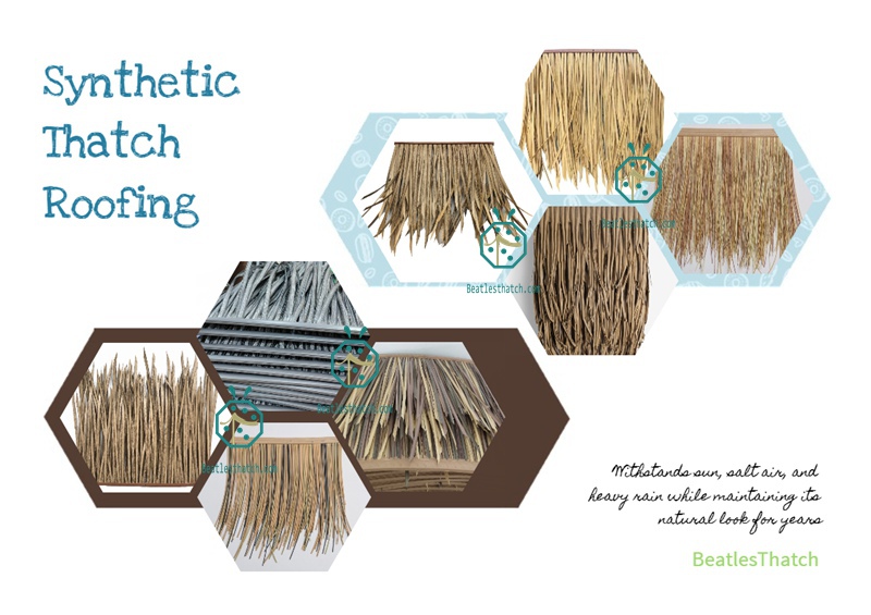 Synthetic thatch roofing material Synthetic thatch roofing material