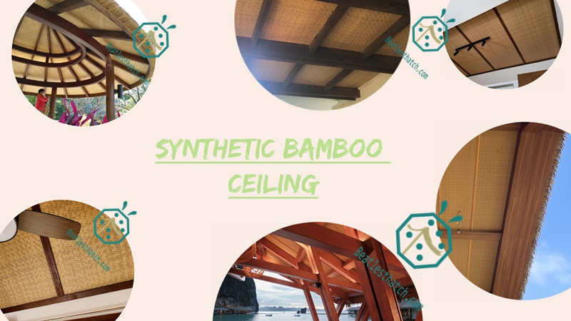 Artificial bamboo Ceiling Panel for Palapa, Tiki Hut, Gazebo, Pavilion, Bungalow Decoration