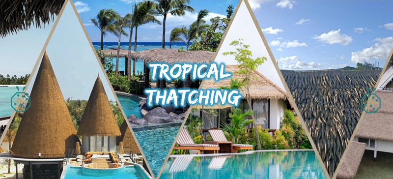 Synthetic thatch roof for decoration of rustic restaurants or cafes Synthetic thatch roof for decoration of rustic restaurants or cafes