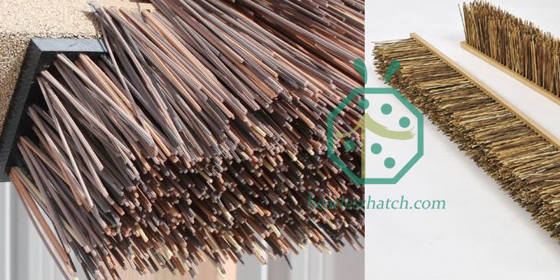 Artificial eave thatch roof tile installation Artificial eave thatch roof tile installation