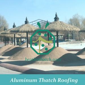 Artificial tropical thatch roof