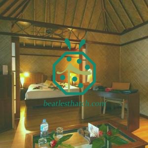 Safari Resort Hotel Bedroom Bamboo Woven Ceiling Decoration