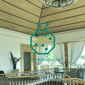 Faux Woven Bamboo Mat For Hotel Villa Interior Ceiling Decoration