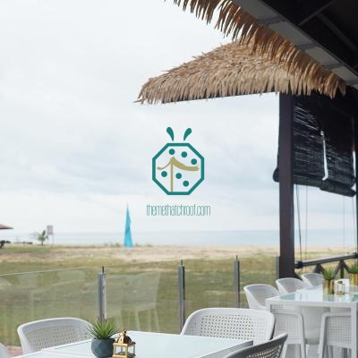 โซลูชันระบบหลังคาปาล์มวัสดุผสมเทียมสำหรับร้านอาหารท่องเที่ยว