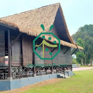 วัสดุปาล์มสังเคราะห์สำหรับหลังคา Tiki Bar Hut