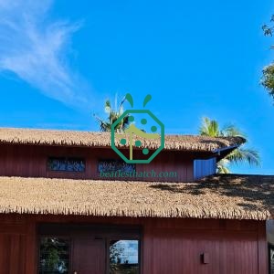 Synthetic Palm Leaf Thatched Roof for Resort Bohio Houses