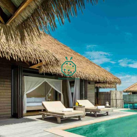 Versatile Beachfront Resort Hotel Synthetic Palapa Thatch Roof Panels