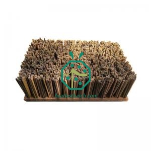 Artificial thatch eave tile for garden shed