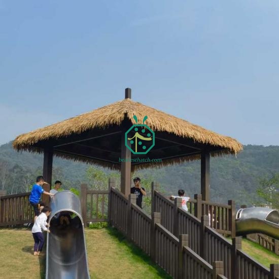 Synthetic Rice Straw Thatch Roof for Choga Pavilion Construction in Korea