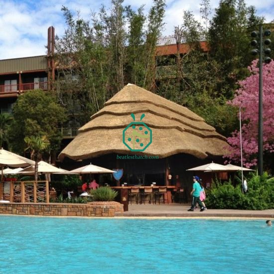 Polymer Synthetic African Water Reed Thatch for Commercial Projects